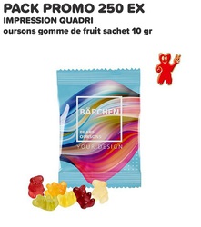 Bonbons flow pack personnalisables - Sachet bonbons publicitaire